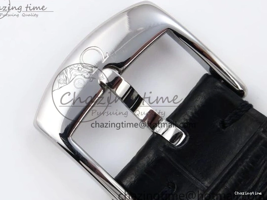 0325 ZipUp De Ville Date SS MKF 1:1 Best Edition White Dial Roman Marker on Black Leather Strap A 7741